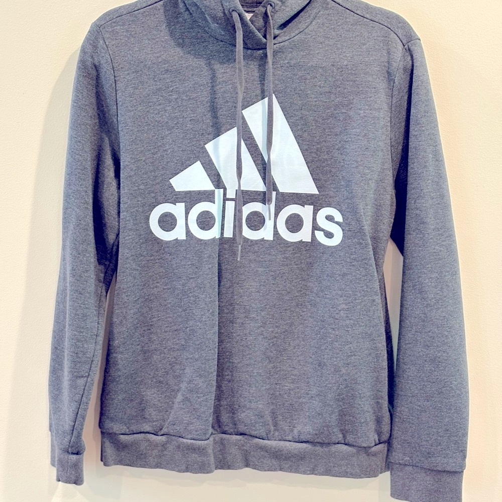 Adidas Gray Sweatshirt with Iconic Logo